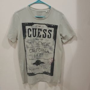 Tan and black guess graphic tee